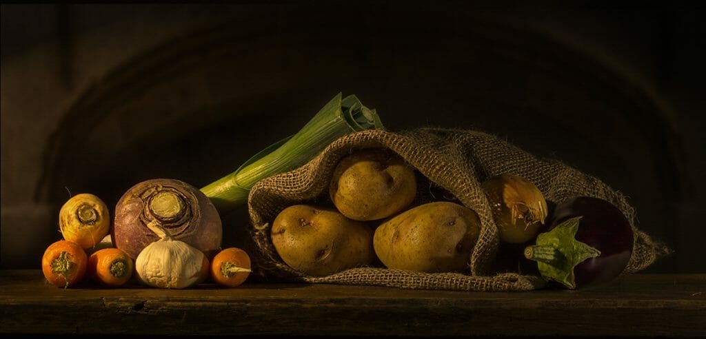 Still-Life Photograph of Vegetables taken at a wElshot Photographic Academy Event to Learn Photography and how to use your camera