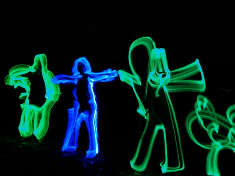 Photo of a Light Painting Long Exposure taken on a Welshot Photographic Workshop