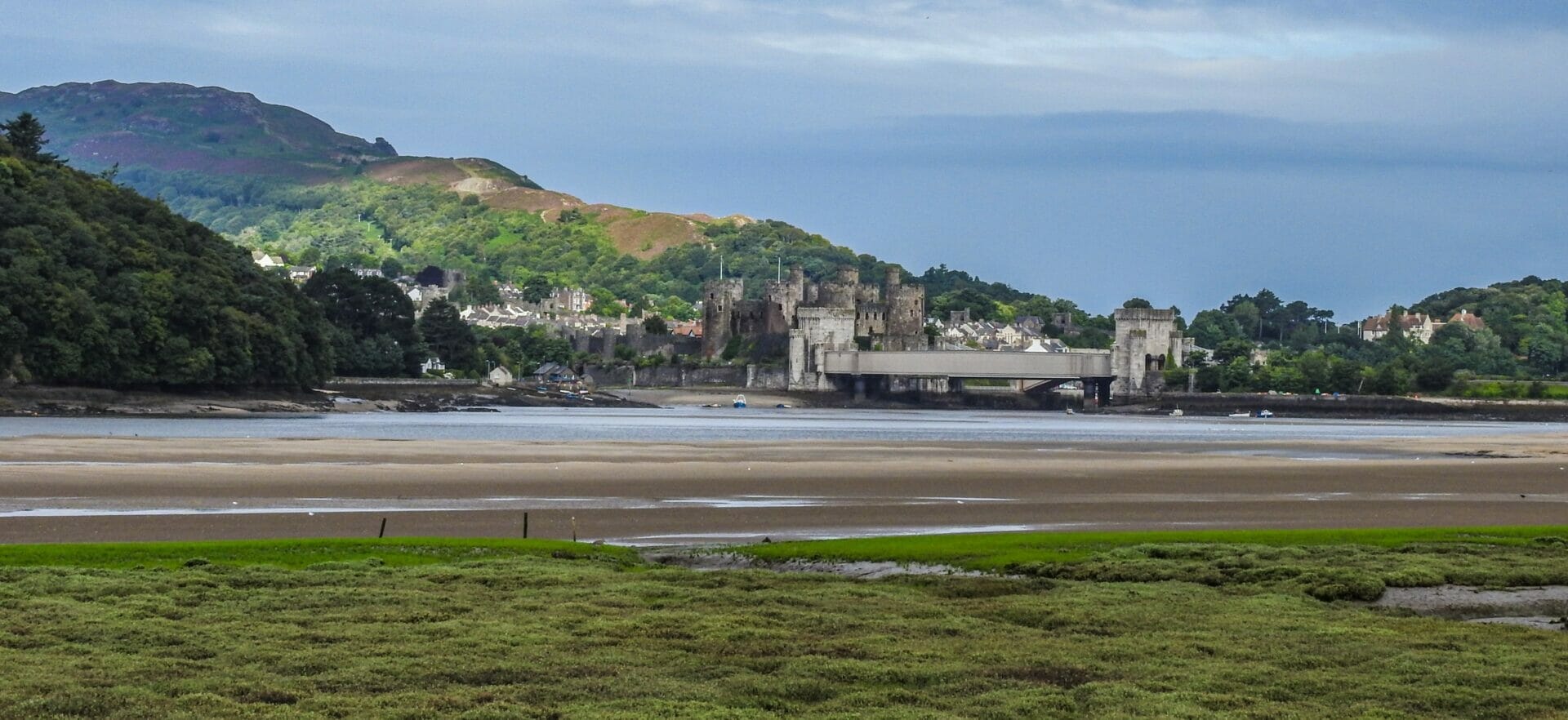 Winter Nature Ramble - Photography at RSPB Conwy - Photo taken from the RSPB Conwy Nature reserve overlooking the Conwy Estuary towards Conwy Castle