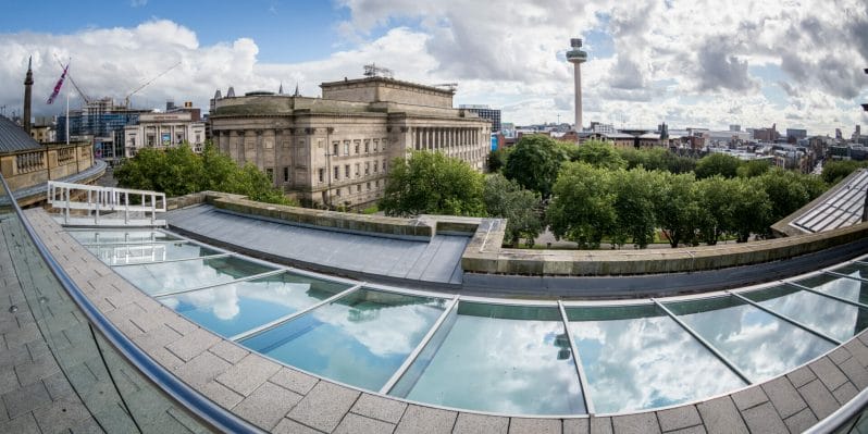 Architectural Photography - Photo taken from the top of the Liverpool Library on a Welshot Photographic Workshop
