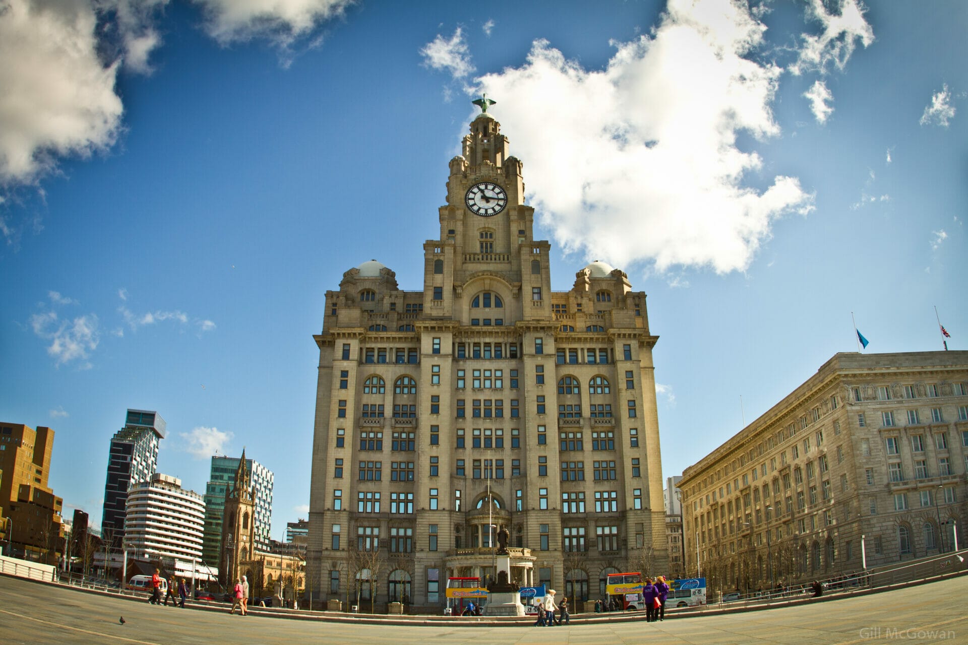 Architectural Photography - Photo of the Liver Buildings in Liverpool taken on a Welshot Photographic Workshop