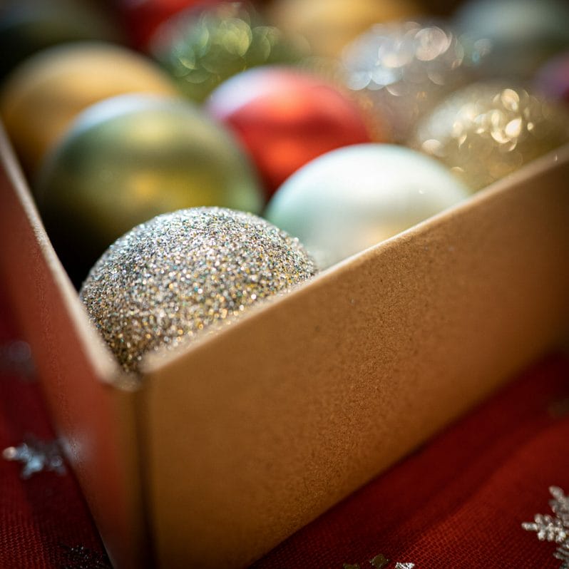 Christmas Food & Product Photography - Photo of Christmas Baubles 