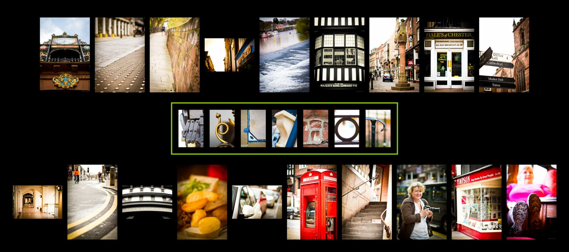 Creative Photography -Anglesey Photographic Academy Evening - A Montage of small images of scenes around Chester