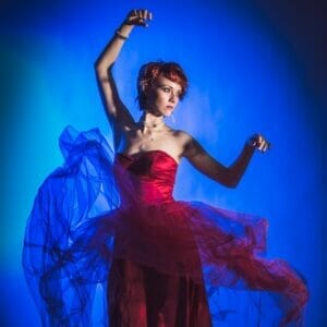 Lighting for Studio Portraiture - Model in a photographic studio